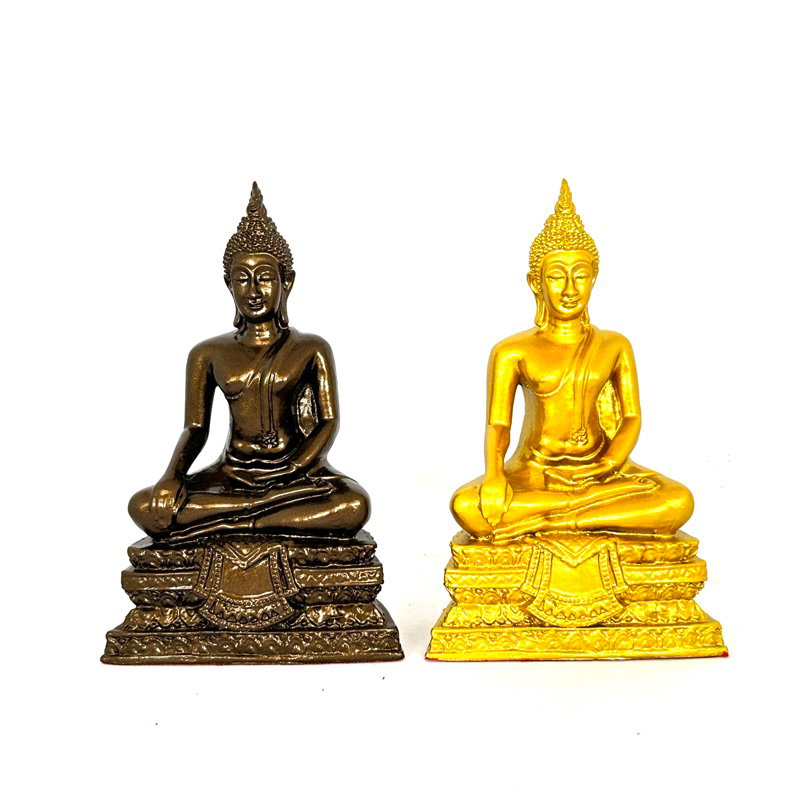 พระปางสะดุ้งมาร แร่เหล็กน้ำพี้ ฐาน 3 นิ้ว หน้าตัก 2 นิ้ว สูง 5 นิ้ว