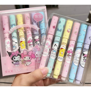 ปากกาไฮไลท์ SANRIO 6 สี