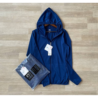 ☀Uniqlo Jacket hood กัน uv AIRism☀ ►สีน้ำเงินเข้ม◄