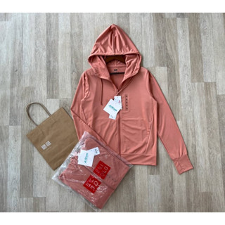 ☀ New arrivals รุ่นใหม่ล่าสุด Uniqlo Jecket Hood เสื้อกัน uv AIRism ☀ ☆ รุ่นนี้ UPF50+ นะคะ ☆ ► สีชมพู เอิร์ธโทน ◄