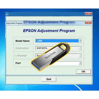 โปรแกรมเครียร์ซับหมึก Adjustment EPSON L565