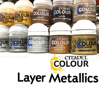 CITADEL COLOUR: LAYER SET 3 METAL สีอะคริลิคสูตรน้ำ กลุ่มสีเลเยอร์โลหะ