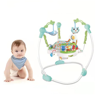 จั้มเปอร์เก้าอี้กิจกรรม 360 องศา Baby walker Jumperoo จั้มเปอร์เด็ก กระโดดมีเสียง มีไฟ หมุนได้ 360 องศา No.63570