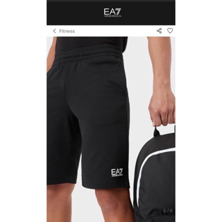 Mens Emporio Armani EA7 Logo Cotton Shorts กางเกงขาสั้น ผู้ชาย เอ็มโพริโอ อาร์มานี่