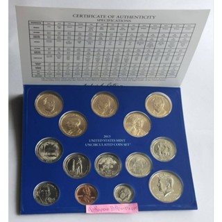 ชุดเหรียญ USA Mint Set 14 เหรียญ ปี 2013-P