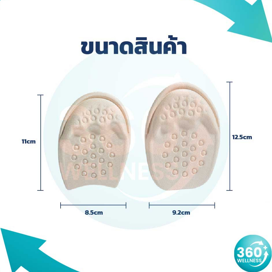 [360Wellness ] *พร้อมส่ง ส่งไวจากไทย🔥 แผ่นเสริมรองเท้า  แก้เท้าหลวม แผ่นกันกัด เสริมส้น