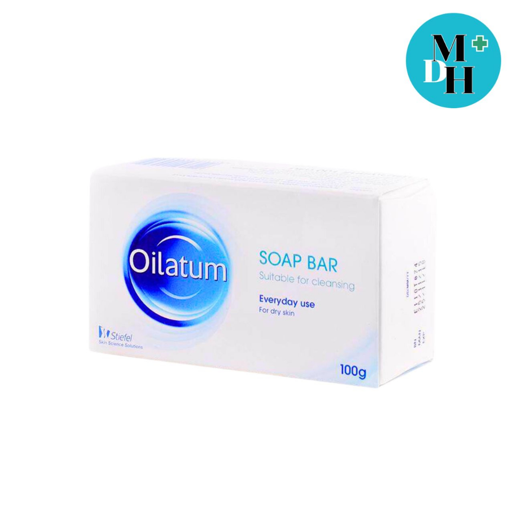 Oilatum Bar 100 g สบู่อาบน้ำสำหรับผิวแห้ง ผิวเด็กทารก ผิวแพ้คัน 1 ก้อน (02656)