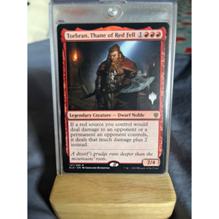 การ์ด MTG Torbran, Thane of Red Fell Foil Magic the gathering EDH รุ่น ELD Promo สภาพ Nm