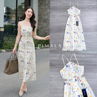 ราคาถูกที่สุด!! Pimala Brand Maxi Dress แม็กซี่เดรสยาวงานปักลายดอกไม้ใบไม้