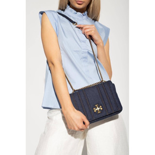 พร้อมส่ง🔥Sale 13899🔥 งาน Shop Tory burch KIRA DENIM CHAIN SHOULDER BAG