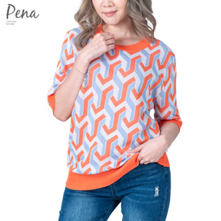 Pena house เสื้อผู้หญิงคอกลม ผ้าแฟลตนิต แขนสั้น POSW072305