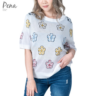 Pena house เสื้อผู้หญิงคอกลม ผ้าแฟลตนิต แขนสั้น POSW072304