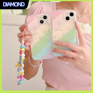 💲คูปองเคลม💲เคสไอโ case for iphone 11 12 หัวใจสีรุ้ง เคส 14 13 12 11 pro max ซิลิโคนเหลวป้องกันการตกหล่นทนทาน