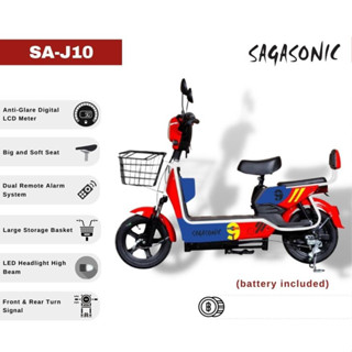 รถจักรยานไฟฟ้า มอเตอร์ไซค์ไฟฟ้า รุ่นSA-J10 ทรงฮิต สีสันสดใส ประกันแบตเตอรี่1ปี ร้านประกอบพร้อมส่ง100% ส่งไวมีเก็บปลายทาง