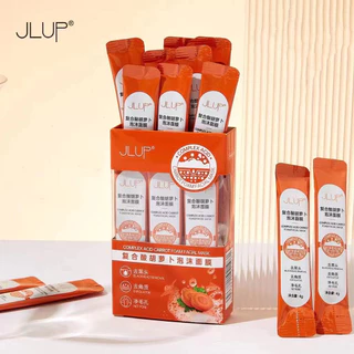 jlup มาร์คหน้าแบบโฟม สูตรแครอทกรดเชิงซ้อน 12 ชิ้น/กล่อง มาสก์ไม้ไผ่ ขัดผิวหน้า กําจัดสิวหัวดํา กระชับรูขุมขน