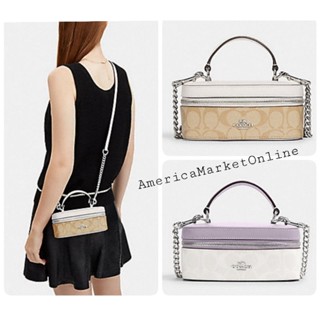 กระเป๋า COACH/ TRAIN CASE CROSSBODY IN SIGNATURE CANVAS (COACH CJ522)