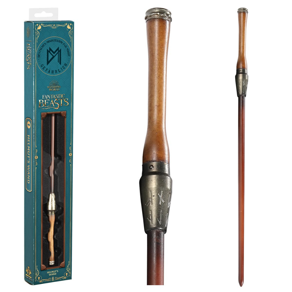 Noble Collection Fantastic Beasts Helmut Wand with Character Box