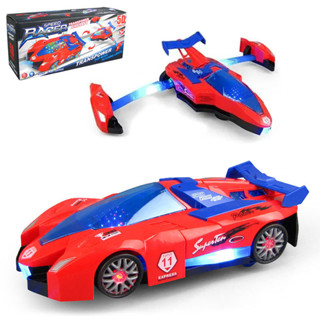 ProudNada Toys ของเล่นเด็ก รถชนถอย รถแปลงร่าง เครื่องบิน(มี 2สีให้เลือก) SPEED RACER TRANSPOWER AIRCRAFT NO.393-39