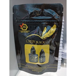 กาวต่อขนตา LADY BLACK 5g แห้งเร็ว 2-3 วิ