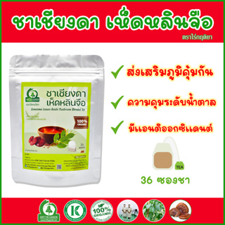 ชาเชียงดาผสมเห็ดหลินจือ (Gymnema Reishi Mushroom Blended Tea) ตราไร่กฤติยา - เสริมภูมิคุ้มกัน ลดระดับน้ำตาลในเลือด