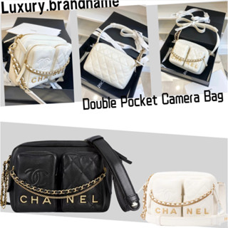 ชาแนล Chanel 22C Early Spring Series กระเป๋ากล้องคู่กระเป๋าโซ่โลหะ