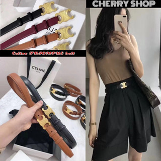 🍒ซีลีน Celine TRIOMPHE belt เข็มขัดผู้หญิง🍒 Medium/Small (Various sizes available)🍒