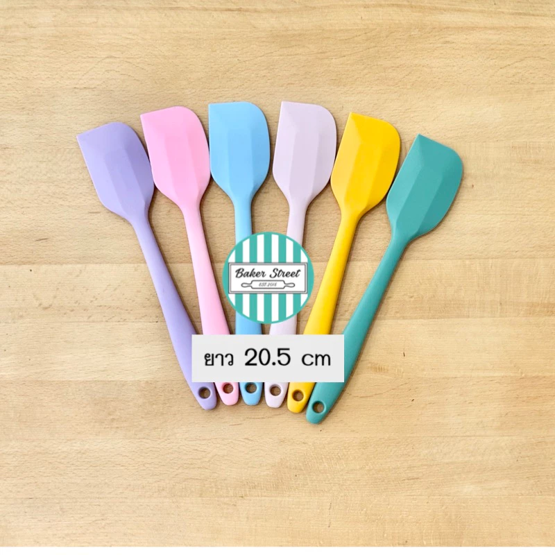 ไม้พายซิลิโคนเล็กแบบแบน 20.5 cm 1 ชิ้น