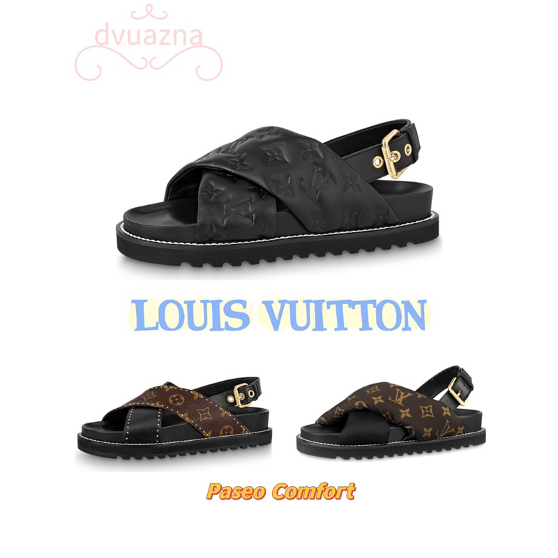 แบรนด์ใหม่ 100% ของแท้ LOUIS VUITTON / LV Paseo Comfort รองเท้าแตะผู้หญิงแบน
