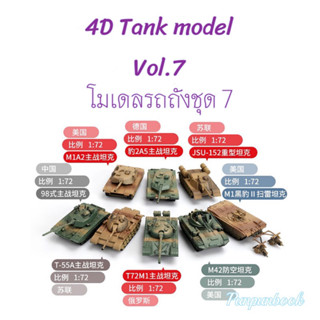 🔥พร้อมส่ง‼️4D Tank model โมเดลรถถัง ชุด 7🛻🛻