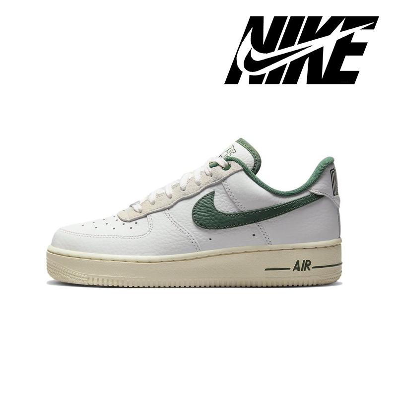 Nike Air Force 1 Low"Summit สีขาวและงดงาม  Green" แท้ 100% รองเท้าผ้าใบหุ้มข้อต่ำสีเขียวและสีขาว