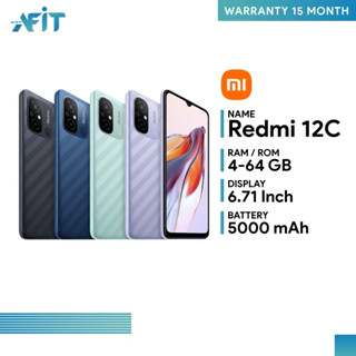 (แถม Boxset12c ) Xiaomi Redmi 12C (4+64GB)(6+128GB) จอ 6.71 นิ้ว แบตเตอรี่ 5000 mAh ชาร์จไว 10W  ll ประกันศูนย์ 15 เดือน