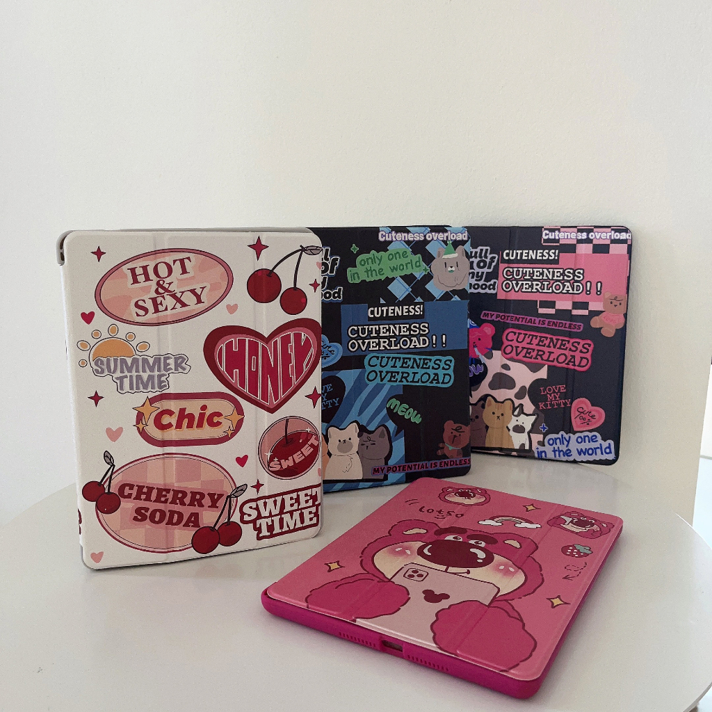เคสไอเเพดหลังใสพร้อมสติกเกอร์ รุ่น IPAD mini12345 mini6 pro9.7 air1 air2 10.2 air3 10.5 air4 10.9 gen7 gen8 gen5 gen6