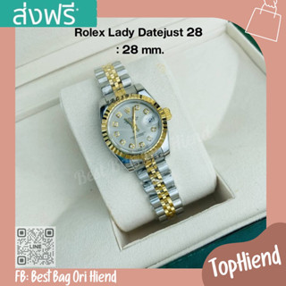 🔥นาฬิกาผู้หญิงโรเล็กซ์ Lady Datejust เครื่องญี่ปุ่นแท้ 28 mm.❌งานTop-Hiend❌เรือนทอง🔥ภาพถ่ายงานจริง ทักแชทก่อนกดสั่งซื้อ