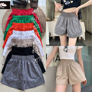 Minimal Shorts🧡🖤🧺🧸กางเกงขาสั้นเอวสูง เอวสม้อครอบตัวเกาหลีสาวอวบ