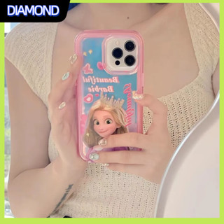 💲คูปองเคลม💲เคสไอโ case for iphone 11 12 เจ้าหญิงบาร์บี้เคส 14 13 12 11 pro maxซิลิโคนเหลวป้องกันการตกหล่น นุ่มและทนทาน