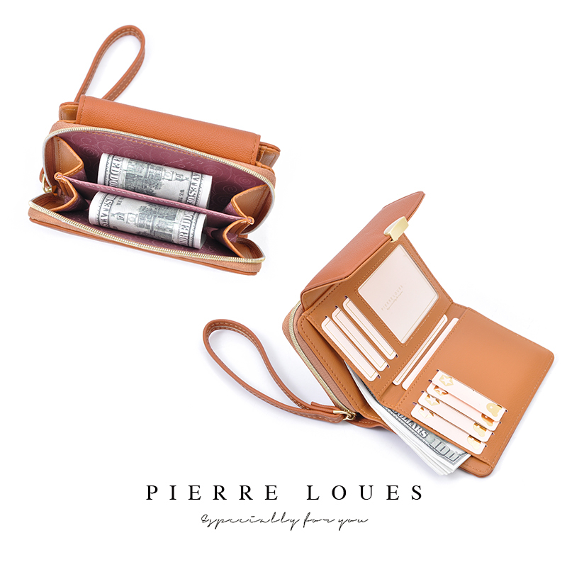 กระเป๋าสตางค์ใบสั้น Plerre Louseพร้อมส่ง กระเป๋าสตางค์ผู้หญิง แฟชั่น สไตล์เกาหลี PL86-18-2