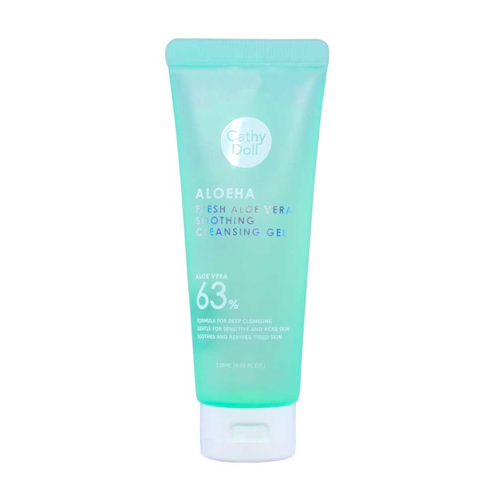 เจลล้างหน้า อโรเวร่า CATHY DOLL Aloeha Cleansing Gel (120 ml.)
