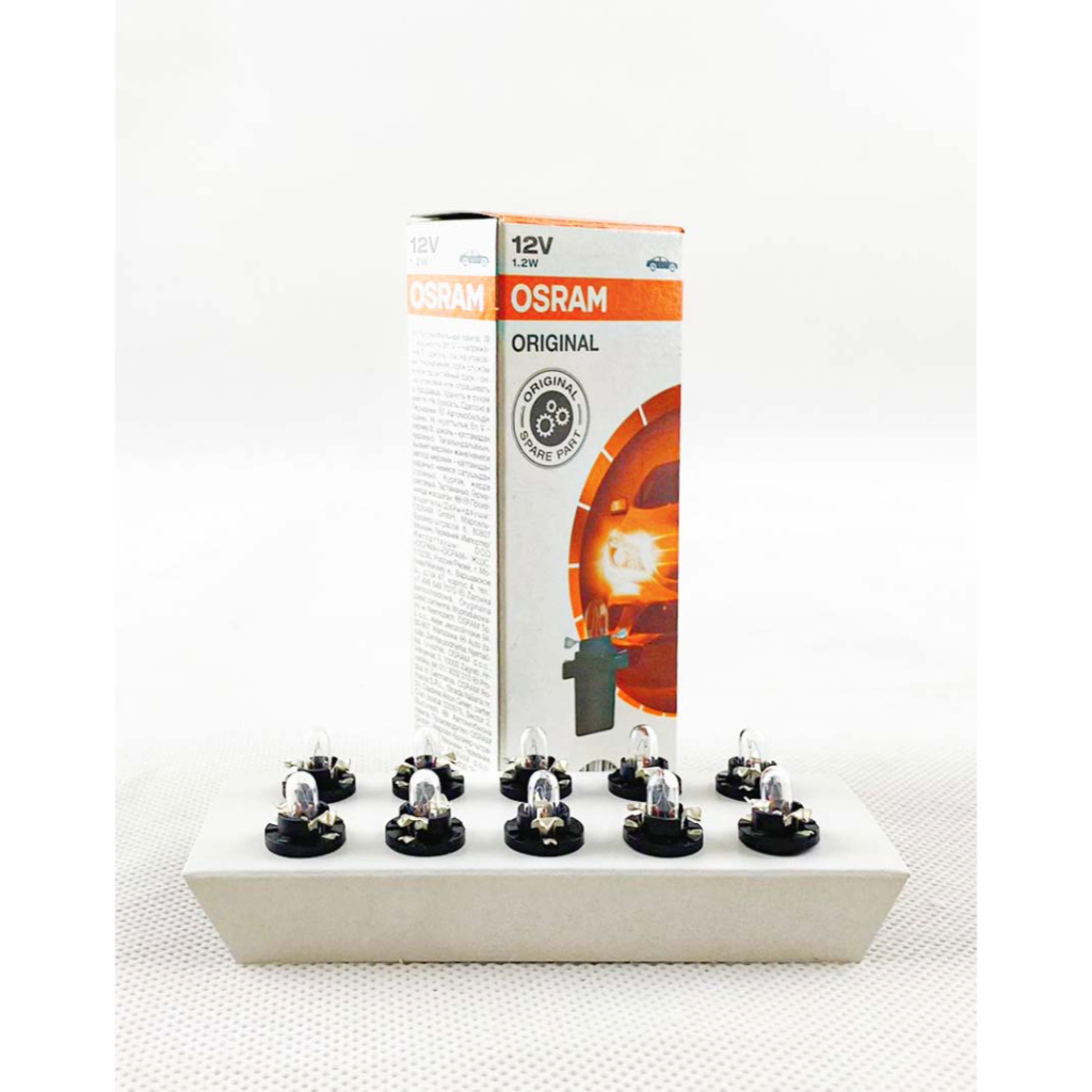 หลอดเสียบจิ๋ว Osram 12V 1.2W ( จำนวน 1 กล่อง 10 ดวง ) Osram รหัส 2721MF