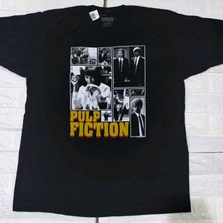 🌞เสื้อยืดภาพยนตร์เรื่อง PULP FICTION หนังในตำนานเรื่องหนึ่ง สายหนังห้ามพลาด