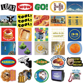 💥จัดส่งไว💥(383-1)สติกเกอร์ตกแต่งสไตล์เรโทรเก๋มาก 60 ชิ้น