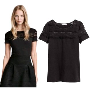 H: Black With Lace Top