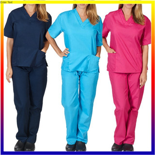 👍🏻👍🏻【คุณภาพสูง】จัดส่งจากประเทศไทย ชุดพยาบาล ชุดเข้าเวร ยืดแล…