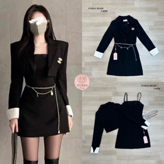 ราคาถูกที่สุด!! Athena (อธีน่า) Brand  1-6016 Set 4ชิ้น Dress+Suit+เข็มขัด+เข็มกลัด