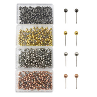 เข็มหมุดแก้ว100ชิ้น  ปักผ้าคลุม มี 4 สี