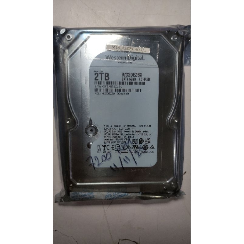 2TB HDD (ฮาร์ดดิส) HDD WD BLUE (7200RPM, 256MB,SATA-3, WD20EZBX)