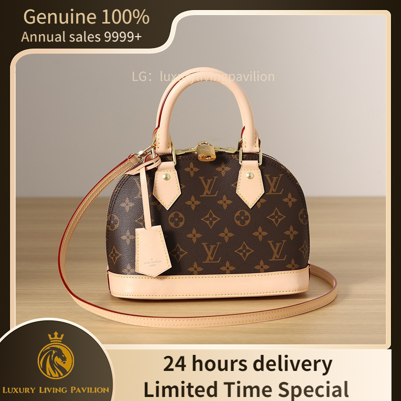 👜ซื้อในฝรั่งเศส ใหม่ Louis Vuitton กระเป๋ารุ่น Alma BB ของแท้ 100%