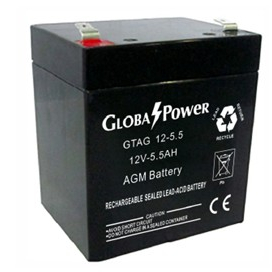 Global Power Battery 12V 5.5AH -  7.5AH (แบตสำหรับ UPS)  ***ส่งฟรี***