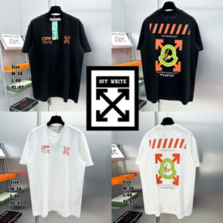 OFF WHITE Unisex T-shirts 🖤🤍 เสื้อยืด OFF WHITE 🏷️ Hiend 1:1 Cotton 💯 ส่งจากไทย 🇹🇭ร้านค้าจัดส่งไว