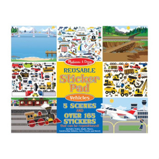 สติกเกอร์รียูสซาเบิลรุ่นยานพาหนะ Melissa &amp; Doug Reusable Sticker Pad Vehicles