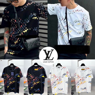 Louis Vuitton Unisex T-shirts 🖤🤍 เสื้อยืด LV 🏷️ Hiend 1:1 Cotton 💯 ส่งจากไทย 🇹🇭ร้านค้าจัดส่งไว